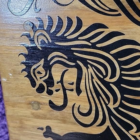 Vintage Cosplay Medevil Dragon wooden sheild with straps - Picture 3 of 11